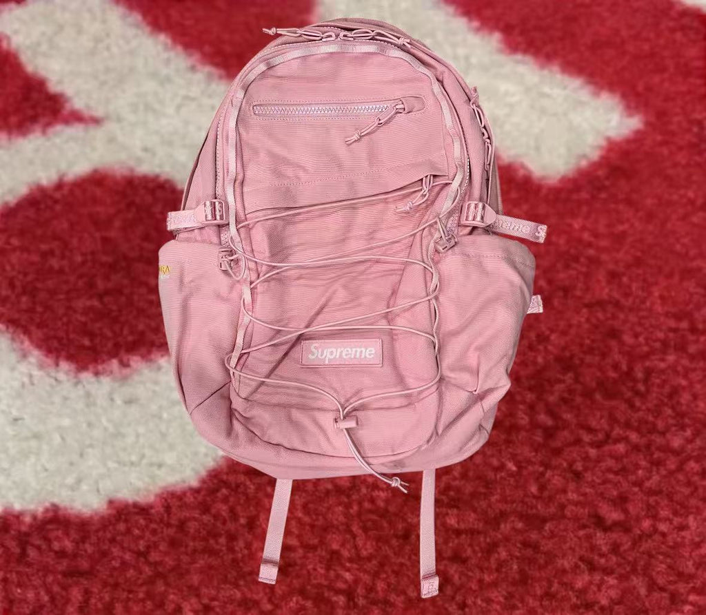 Supreme Logo Backpack Pink SS25 – UniqueHype