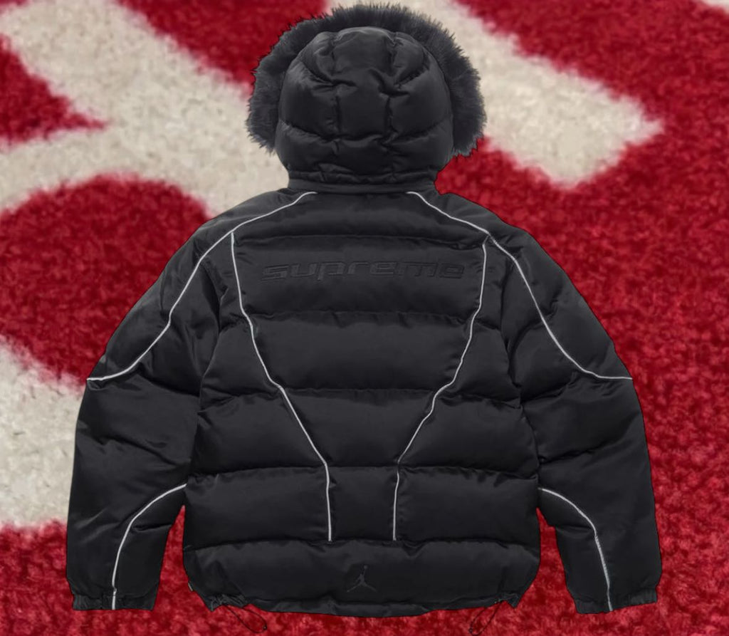 Supreme Jordan Puffer Jacket Black FW24 – UniqueHype