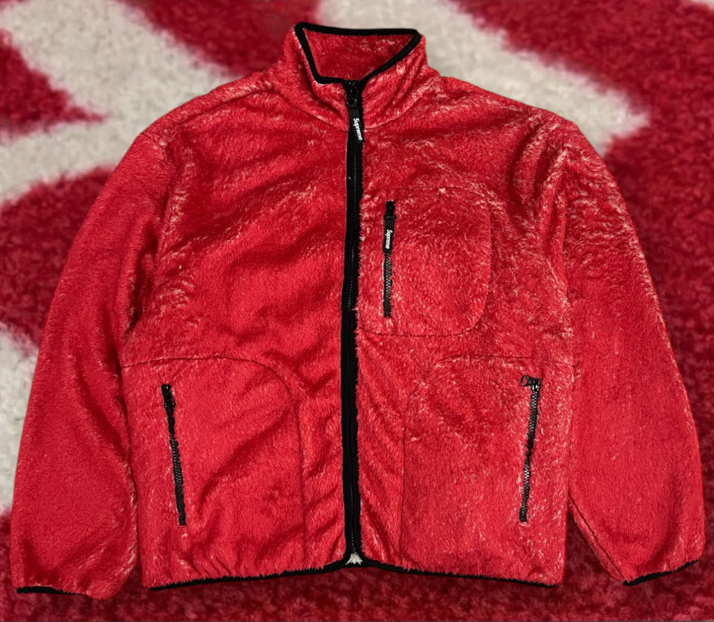 Supreme Kate Moss Fleece Jacket Red FW24 – UniqueHype