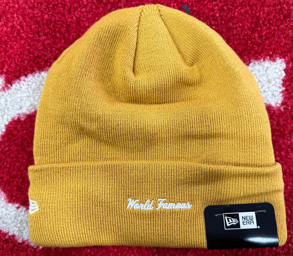 Supreme New Era Box Logo Beanie FW21 Mustard – UniqueHype