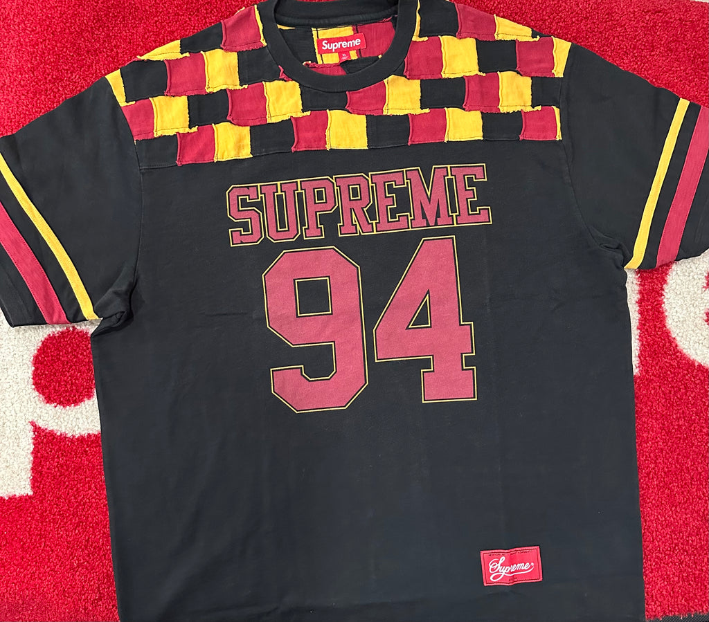 トップス supreme Patchwork Yoke Football Top Supreme Patchwork Yoke Football Top Black Men's - FW24 - US