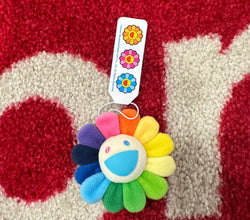 Murakami Flower Pin Blue/Rainbow