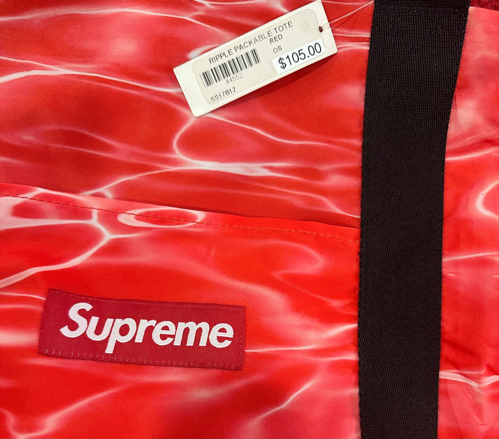 Supreme Ripple Packable Tote Red SS17 – UniqueHype