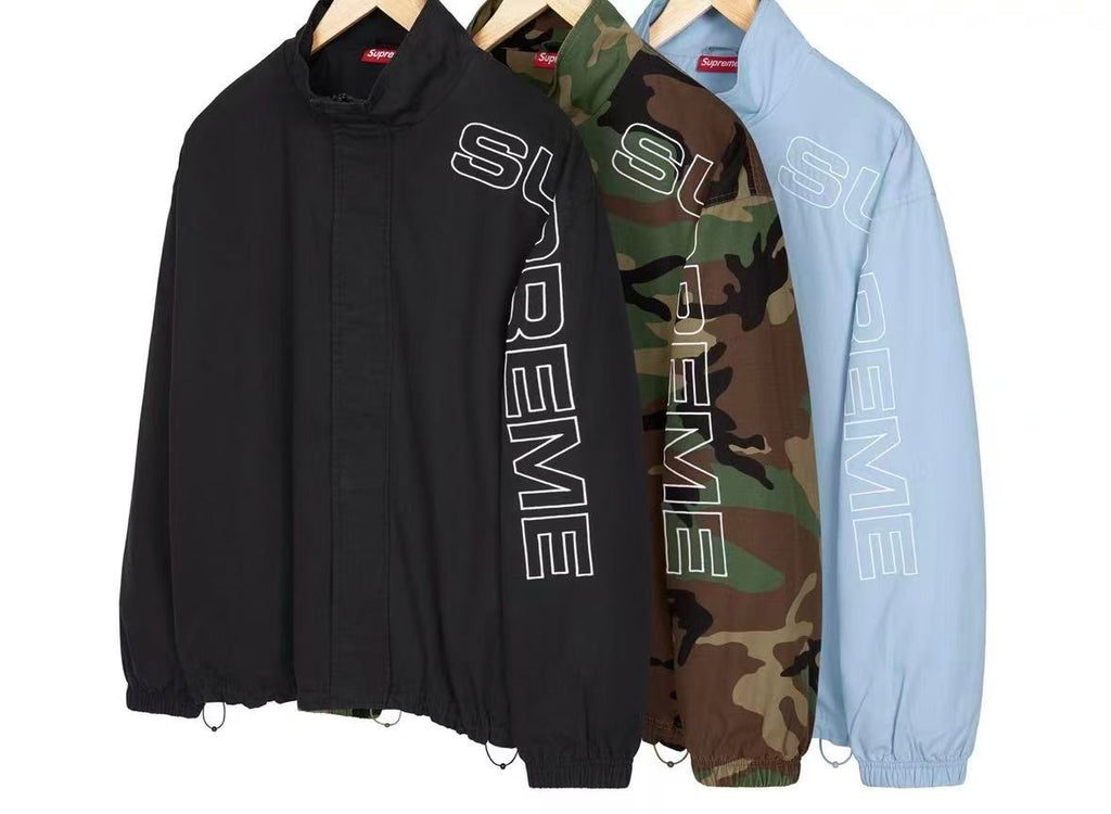 LサイズSpellout Embroidered Ripstop Track 745BFBE7-E8B4-4381-8CE7-