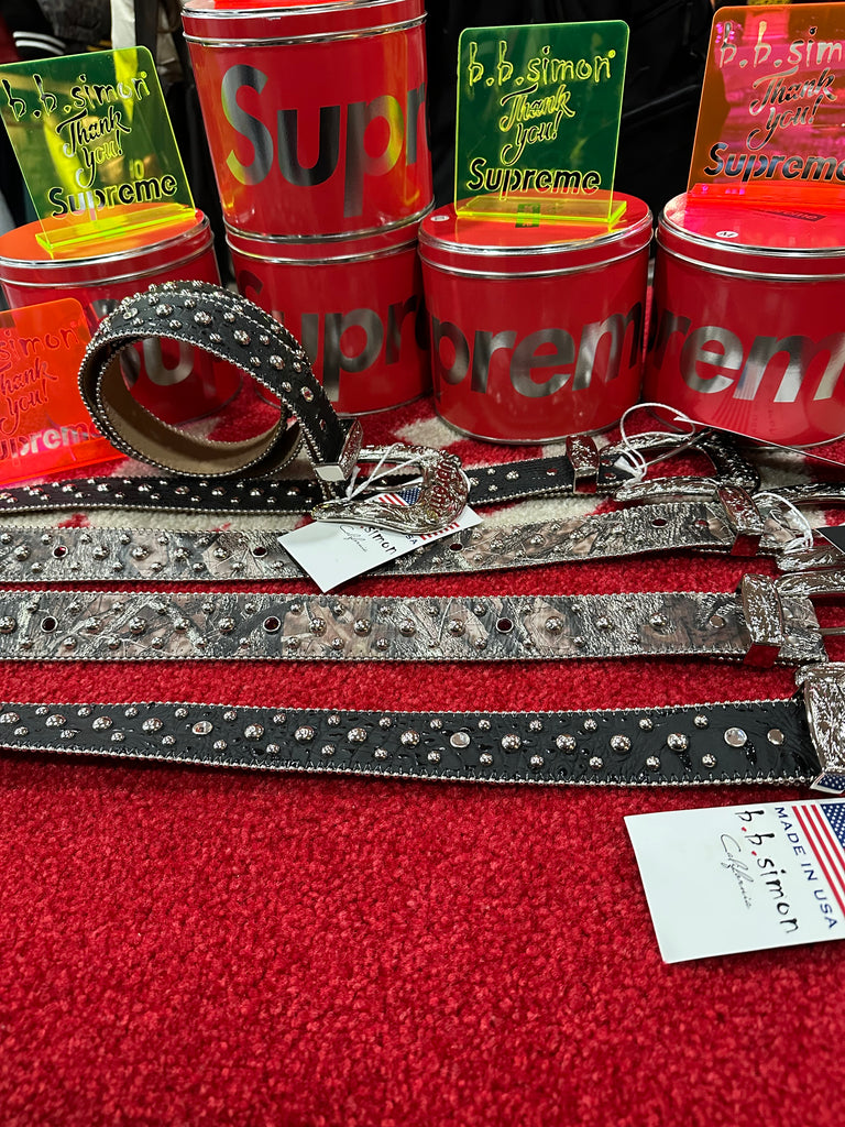 Supreme b.b. Simon Studded Ranger Belt Camo FW24 – UniqueHype