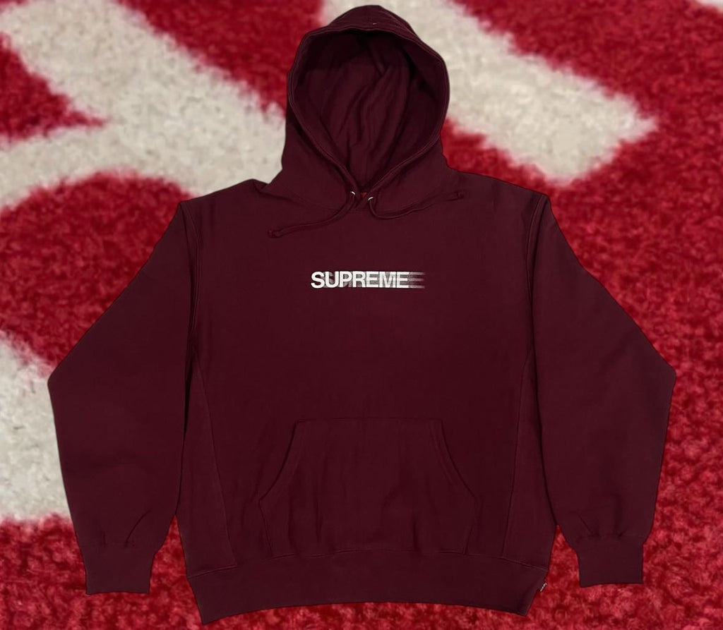 Supreme Motion Logo Hooded Sweatshirt Burgundy SS23 – UniqueHype
