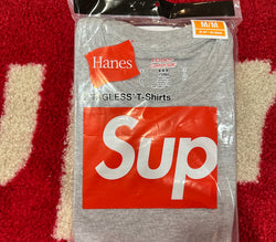 Supreme Hanes Tagless T-shirts Grey (2 Pack) SS24