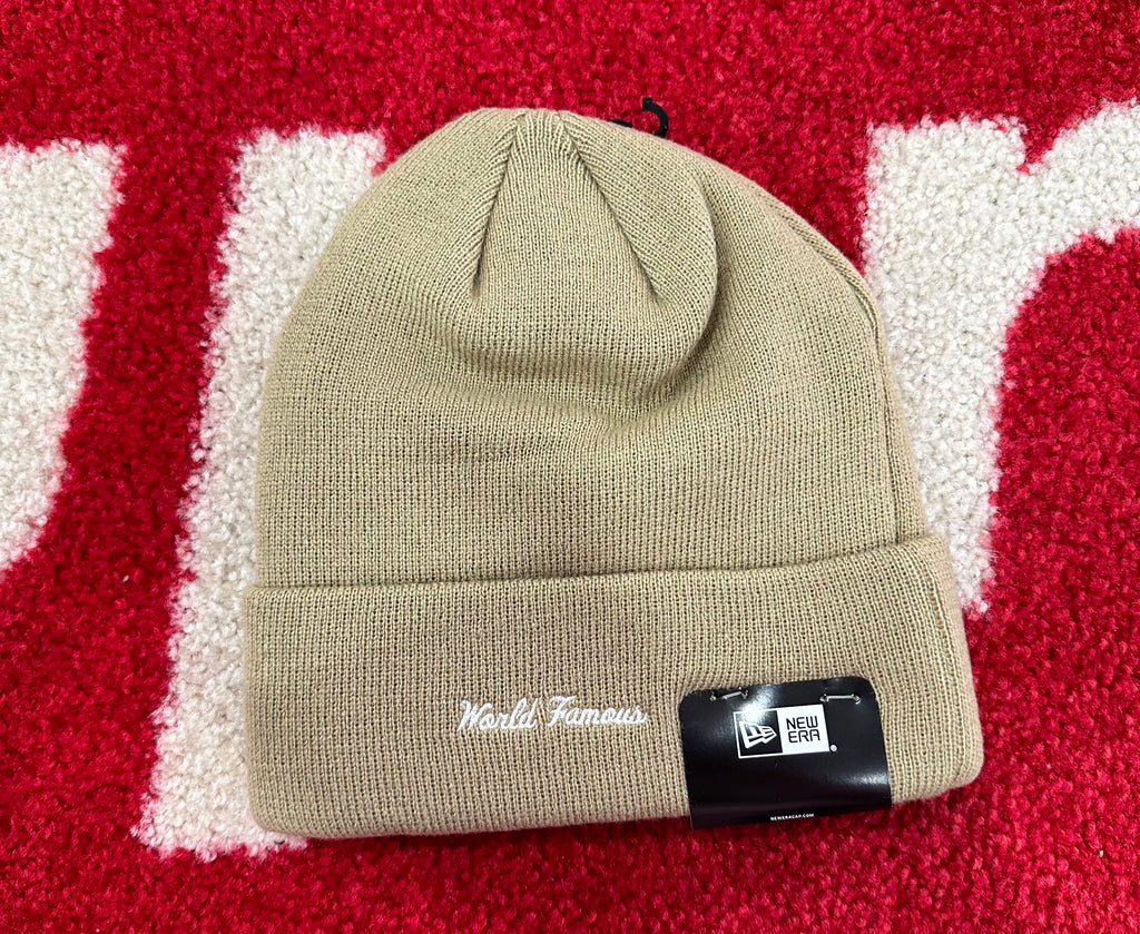 Supreme New Era Box Logo Beanie Dark Sand FW23 – UniqueHype