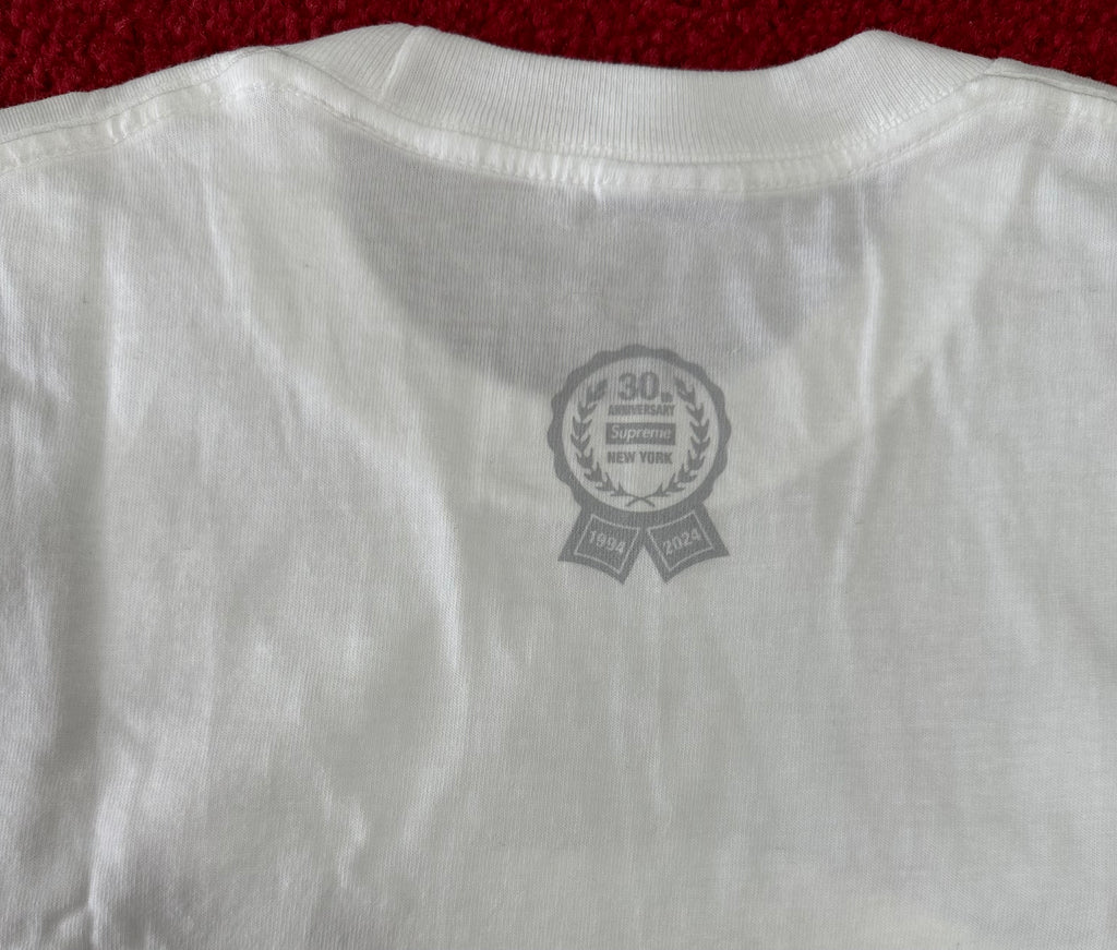 Supreme 30th Anniversary First Tee White – UniqueHype