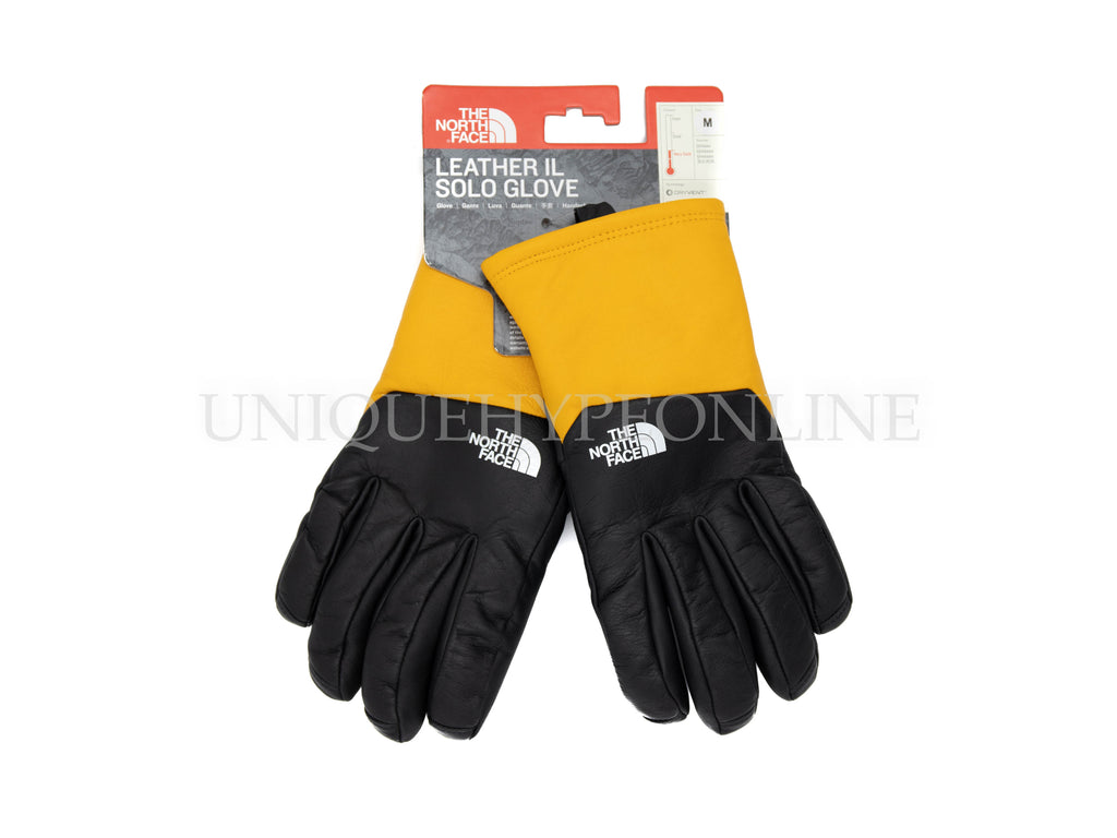 Supreme The North Face Leather Gloves FW17 Yellow – UniqueHype