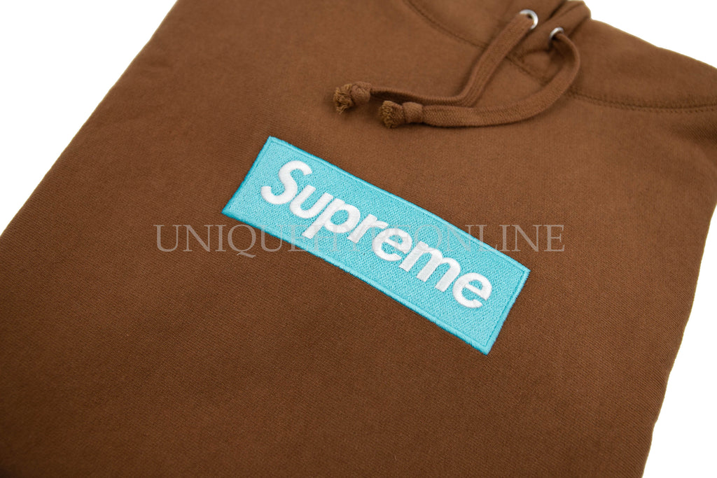 Supreme FW17 box logo hooded sweatshirt in Rust color - Medium