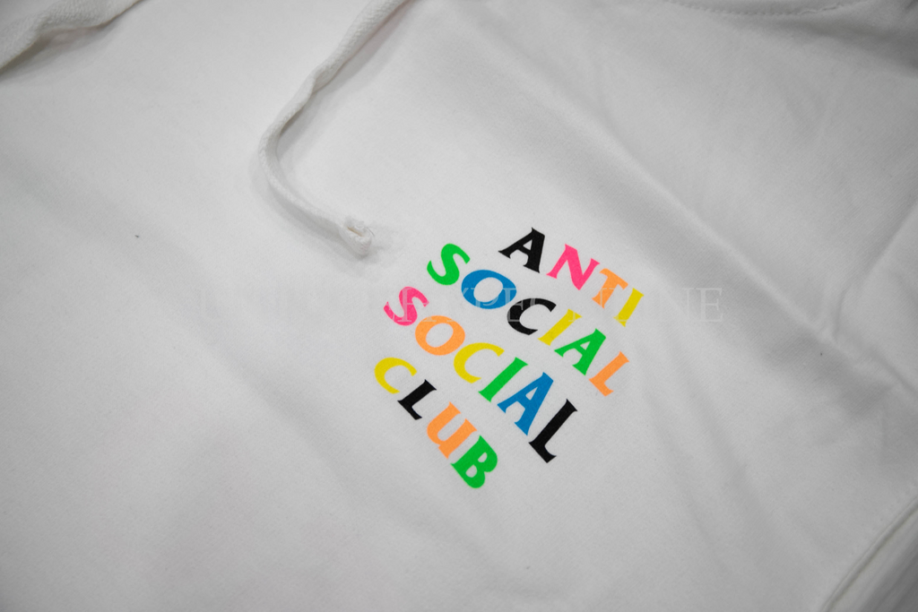 Anti social social 2025 club rainbow hoodie