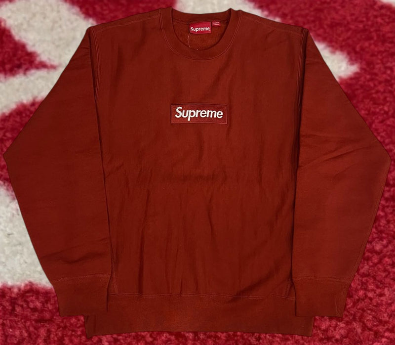Supreme Box Logo Crewneck Sweatshirt Rust FW18 – UniqueHype