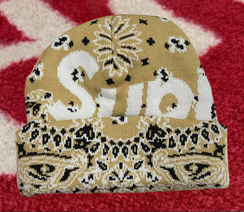 Supreme Bandana Big Logo Beanie ビーニー Supreme Big Logo Bandana Beanie Hat Red Supreme Streetwear