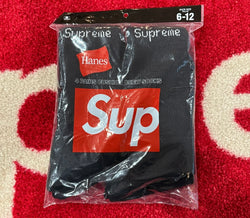 Supreme Hanes Socks (4 Pack) Black