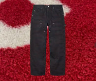 Supreme Jacquard Logos Double Knee Denim Painter Jean Black FW25