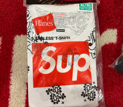 Supreme Hanes Tee (2 Pack) Bandana White