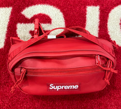 Supreme Leather Waist Bag Red FW23