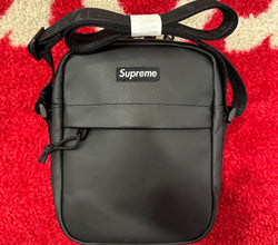 Supreme Leather Shoulder Bag Black FW23