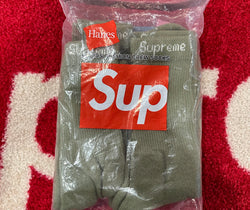 Supreme Hanes Socks (4 Pack) Olive