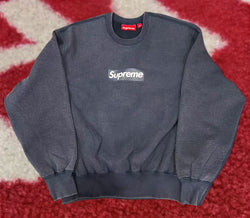 Supreme Box Logo Crewneck Navy SS25