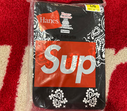 Supreme Hanes Tee (2 Pack) Bandana Black