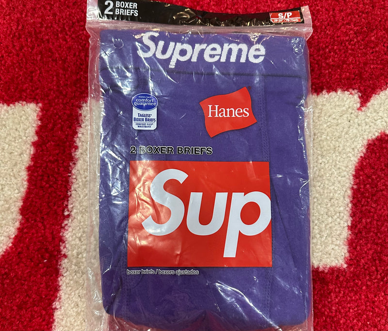Supreme Hanes Boxer Supreme Purple Underwear Supreme X Hanes Boxer