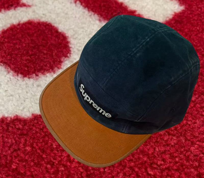 Supreme 2-Tone Moleskin Camp Cap Navy FW25 – UniqueHype