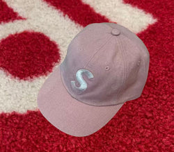 Supreme Pigment Coated S Logo 6-Panel Pink FW25