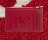 Supreme Leather Zip Card Holder Red SS25