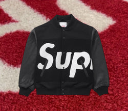 Supreme Big Logo Chenille Varsity Jacket Black SS24