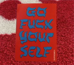 Supreme Go Fuck Yourself Sticker Red