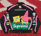Supreme Spongebob Squarepants Jeff Hamilton Racing Jacket Black SS25