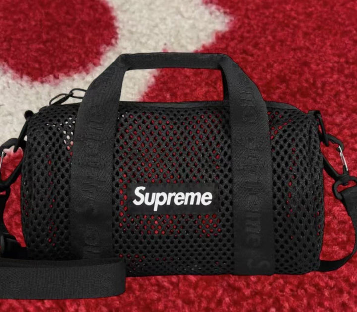 Supreme Mesh Mini Duffle Bag Black Camo SS25