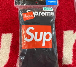 Supreme Hanes Boxer (4 Pack) Briefs Black