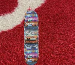 Supreme Distorted Logo Skateboard Deck Black SS20