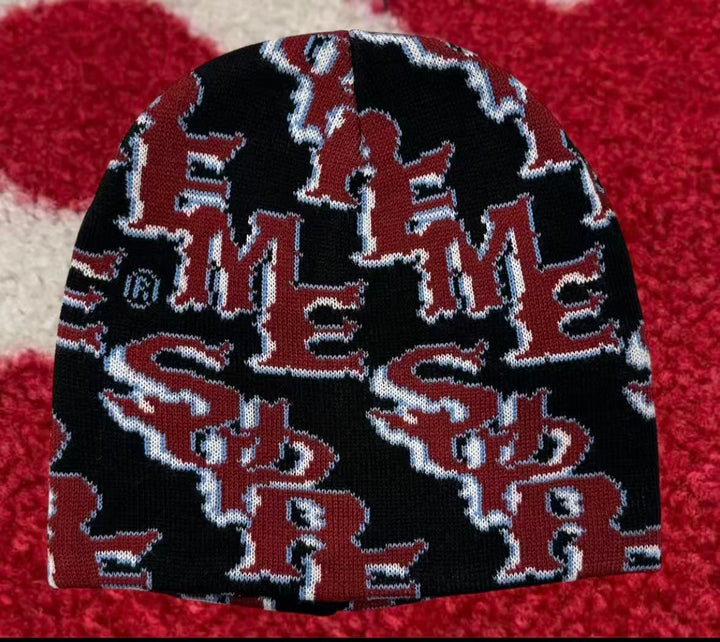 Supreme Slanted Gothic Outline Beanie Black SS26