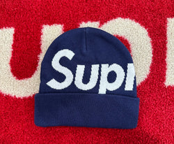 Supreme Big Logo Beanie Navy FW23