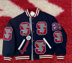 Supreme Drill Team Varsity Jacket Navy FW25