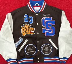 Supreme Tiger Varsity Jacket Brown FW23
