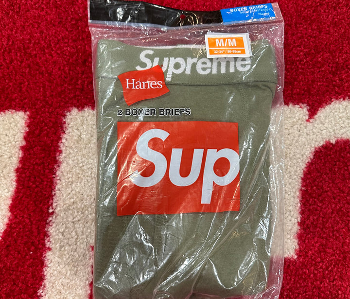 Supreme Hanes Boxer (2 Pack) Briefs Olive