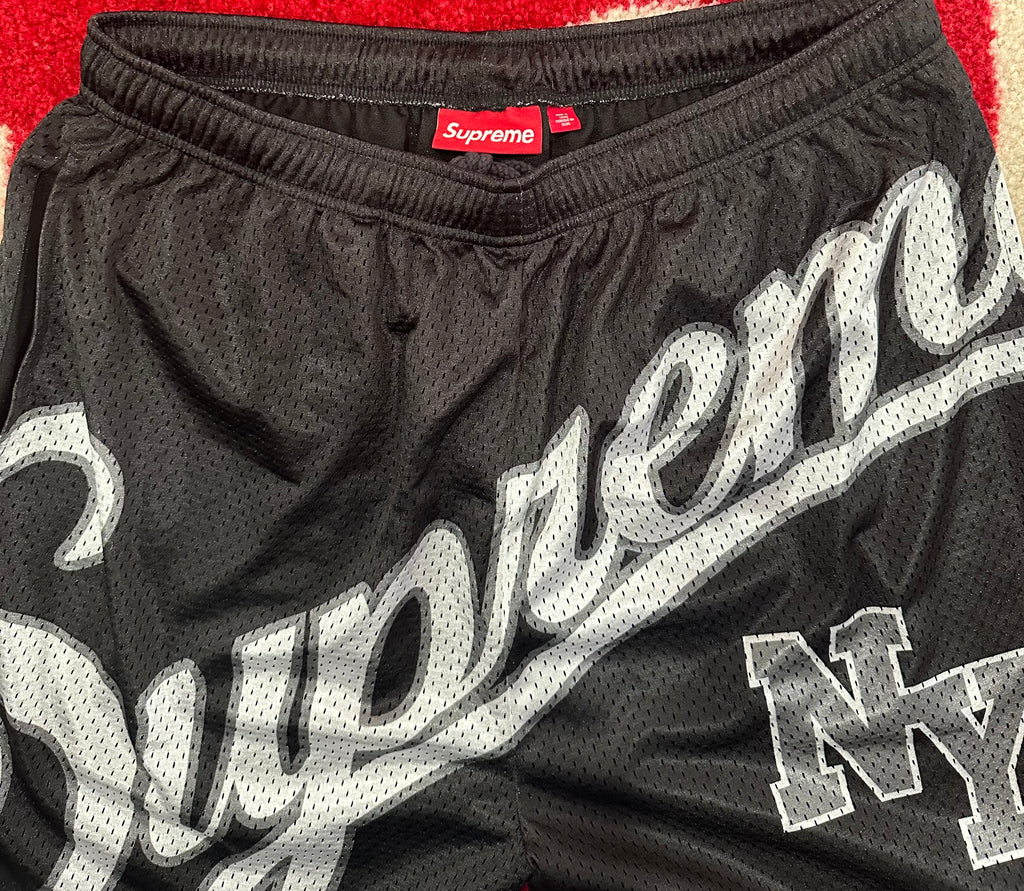Supreme Big Script Mesh Short Black SS24 – UniqueHype