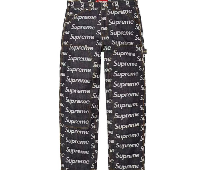 Supreme Jacquard Logos Double Knee Denim Painter Jean FW25