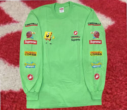 Supreme Spongebob Squarepants Castelli Racing Long Sleeve Tee Green SS25