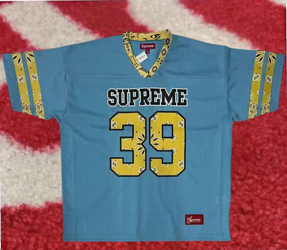 トップス Supreme Bandana Football Jersey Supreme Bandana Football Jersey Blue Men's - SS25 - US