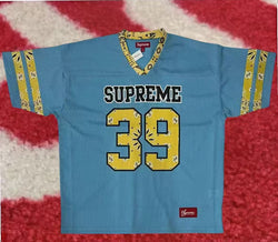 Supreme Bandana Football Jersey Blue SS25