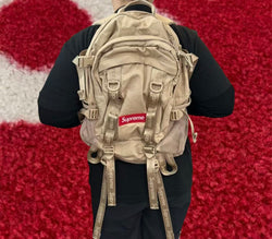 Supreme Logo Backpack Tan SS26