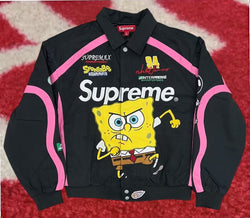 Supreme Spongebob Squarepants Jeff Hamilton Racing Jacket Black SS25