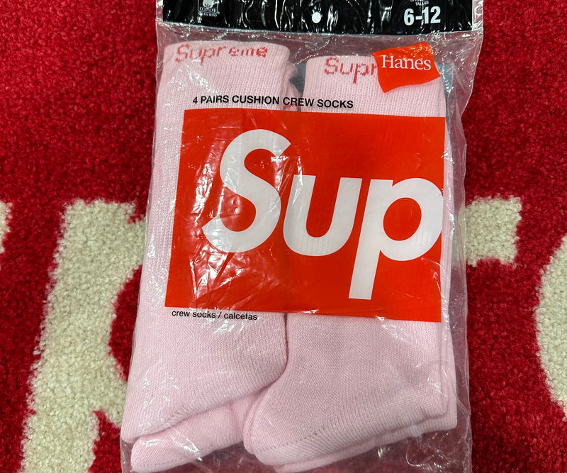 【新品】Supreme hanes pink socks 4PACK Supreme Hanes Socks (4 Pack) Pink FW21 – UniqueHype
