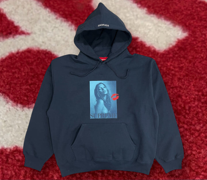 Supreme Kate Moss Hooded Sweatshirt Navy FW24